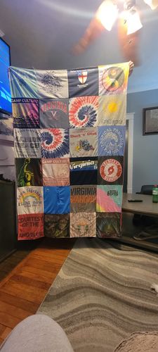 T-shirt quilt from virginia polytechnic institute and state university by Jane from VA