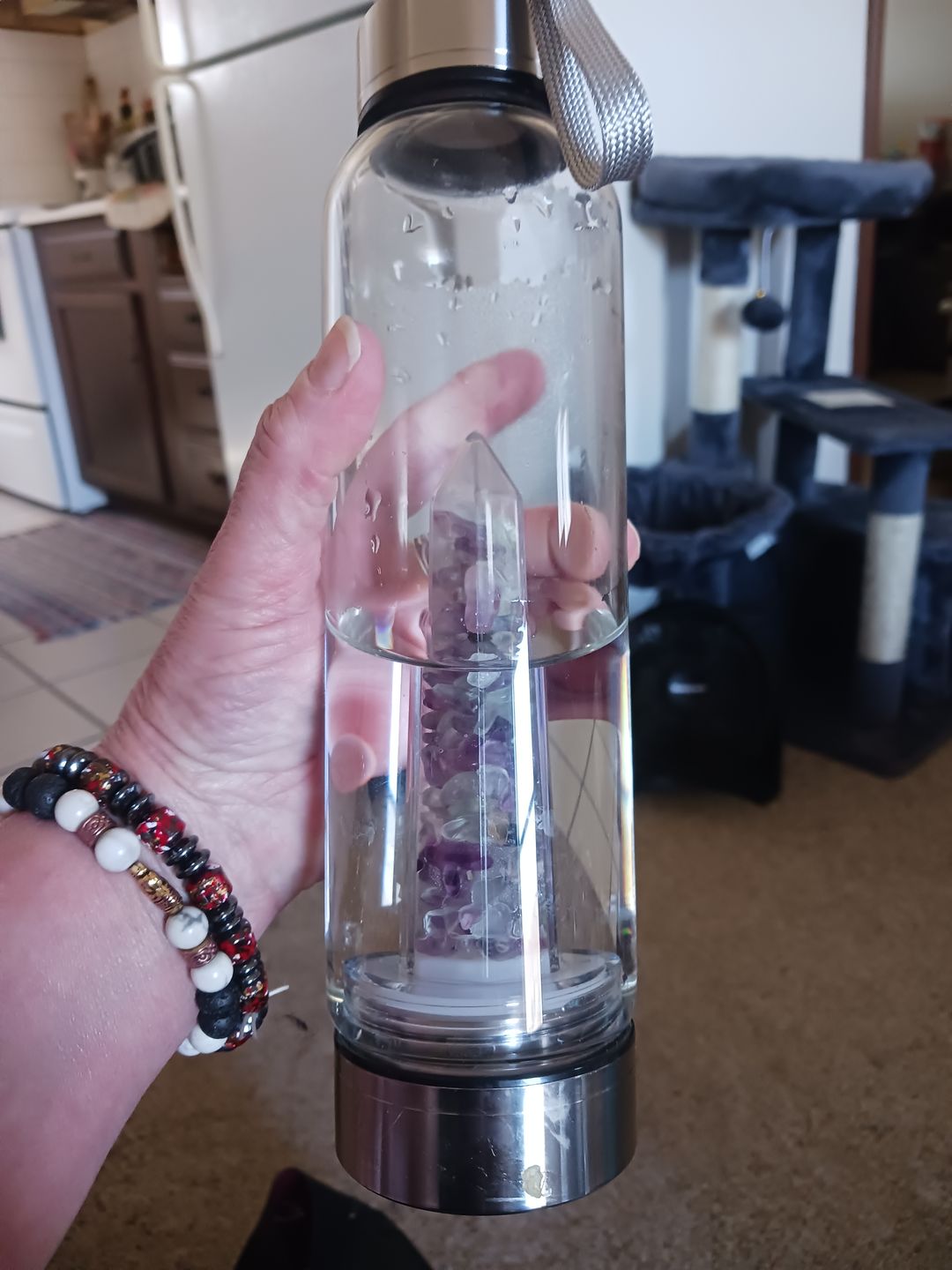 Customer photo review of Crystal Elixir Water Bottle