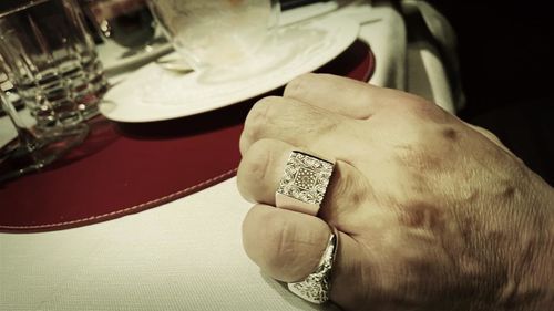 Customer photo review of Bandana Signet Ring - Silver
