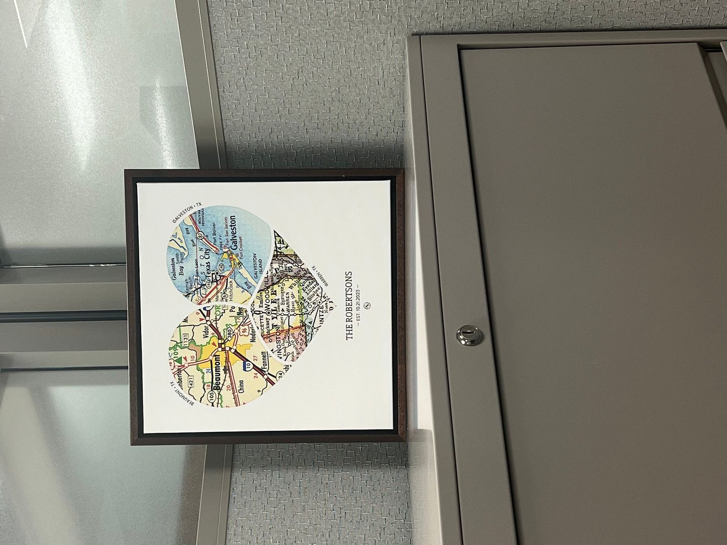 Customer photo review of Personalized Heart Map Print