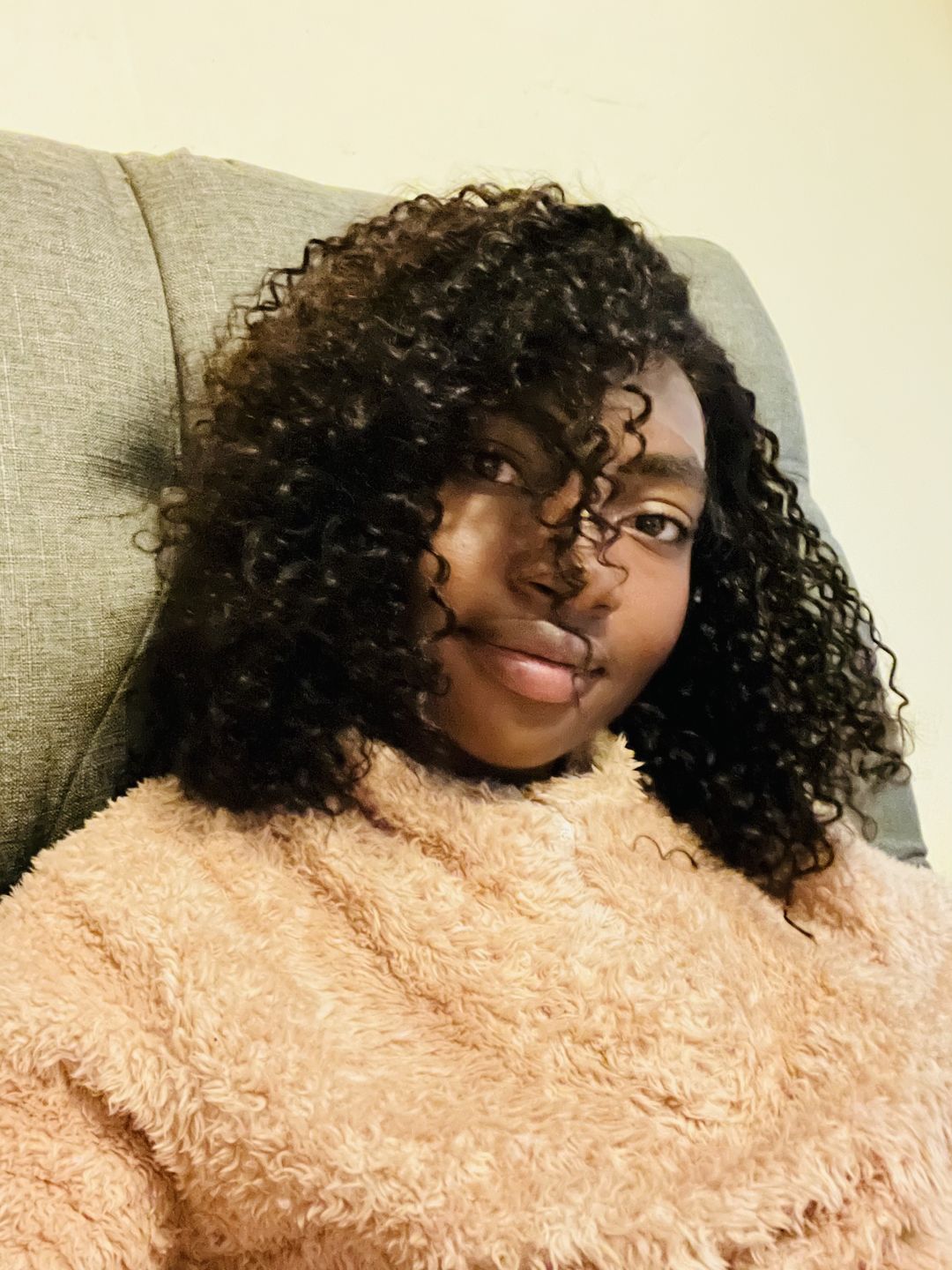 Customer photo review of Brazilian Super curly wig 14inch