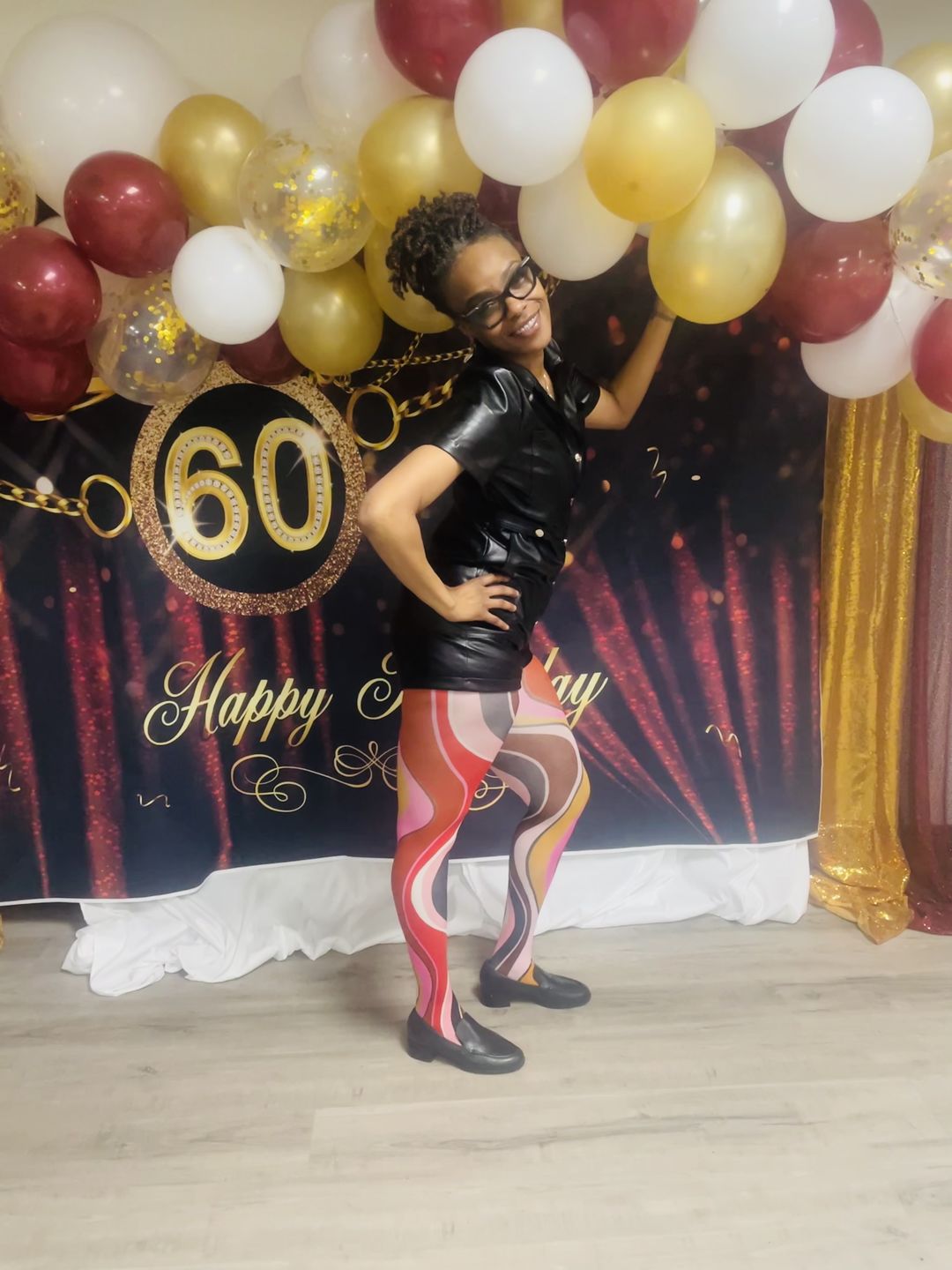 Customer photo review of COCO tights Burgundy Wave