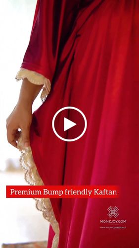 Customer video review of Luxe Royal Crimson Red Maternity Velvet Kaftan
