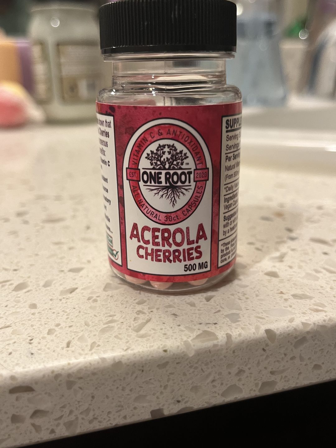 Customer photo review of Acerola Cherry Vitamin C Capsules: 30ct
