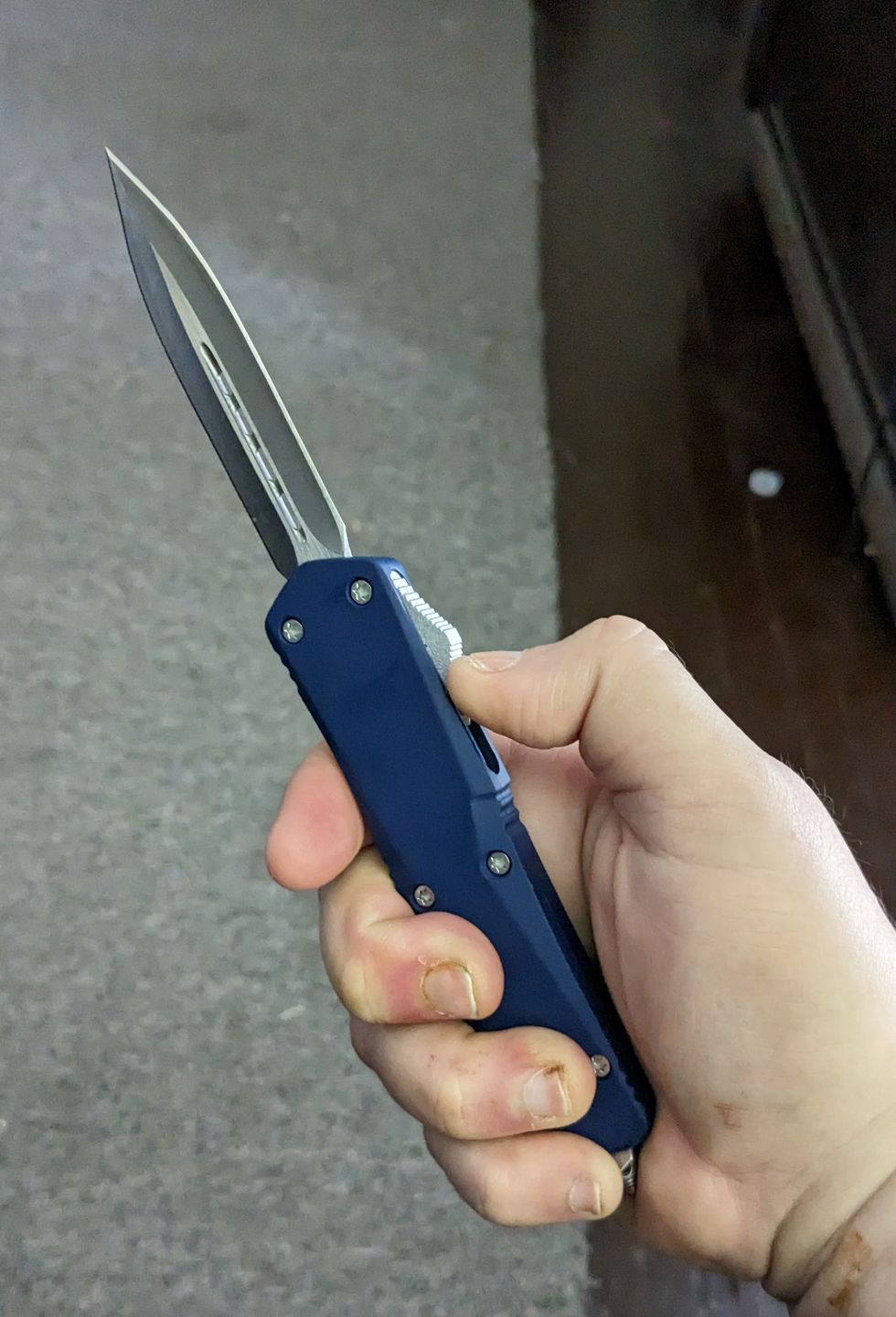 Customer photo review of Blue Ghost D/A OTF (Multiple Blade Styles Available)
