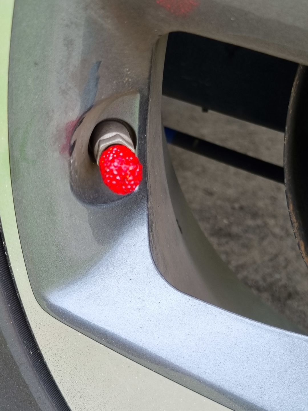 Customer photo review of Lil' Princess Valve Caps