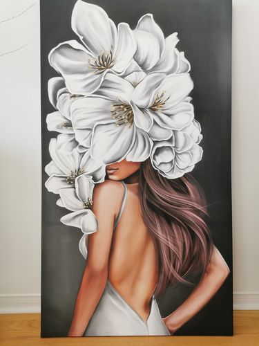 Customer photo review of 'Graceful Flower' Framed Canvas (54.5"H x 31"W)