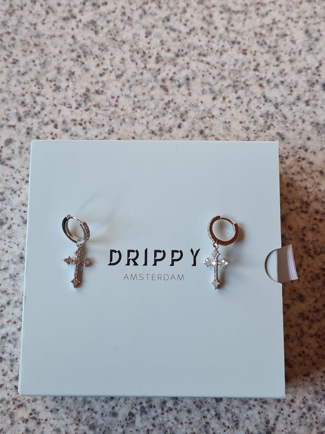 Customer photo review of FAITH EARRINGS. - WHITE GOLD