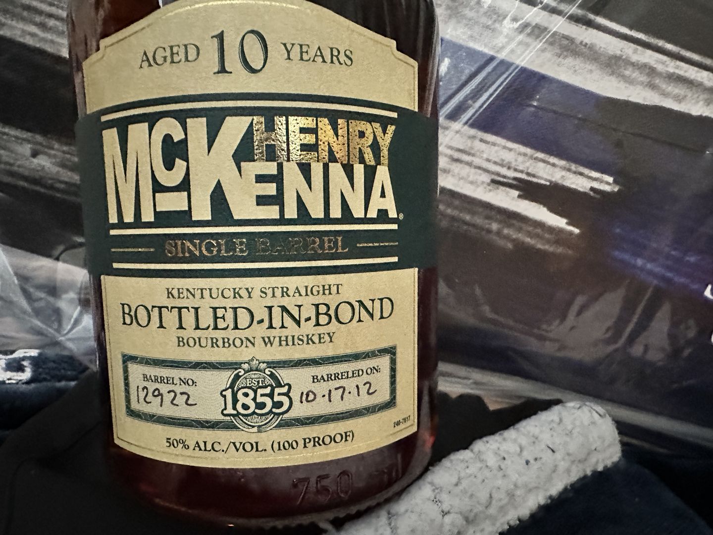Customer photo review of Henry McKenna Aged 10 Year Single Barrel Bottled In Bond Bourbon Whiskey