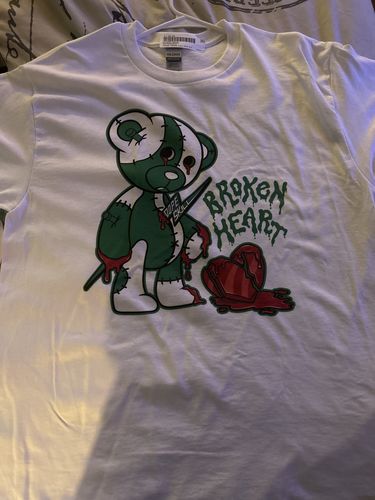 Customer photo review of Broken Heart Unisex TShirt Match AJ13 “Lucky Green”