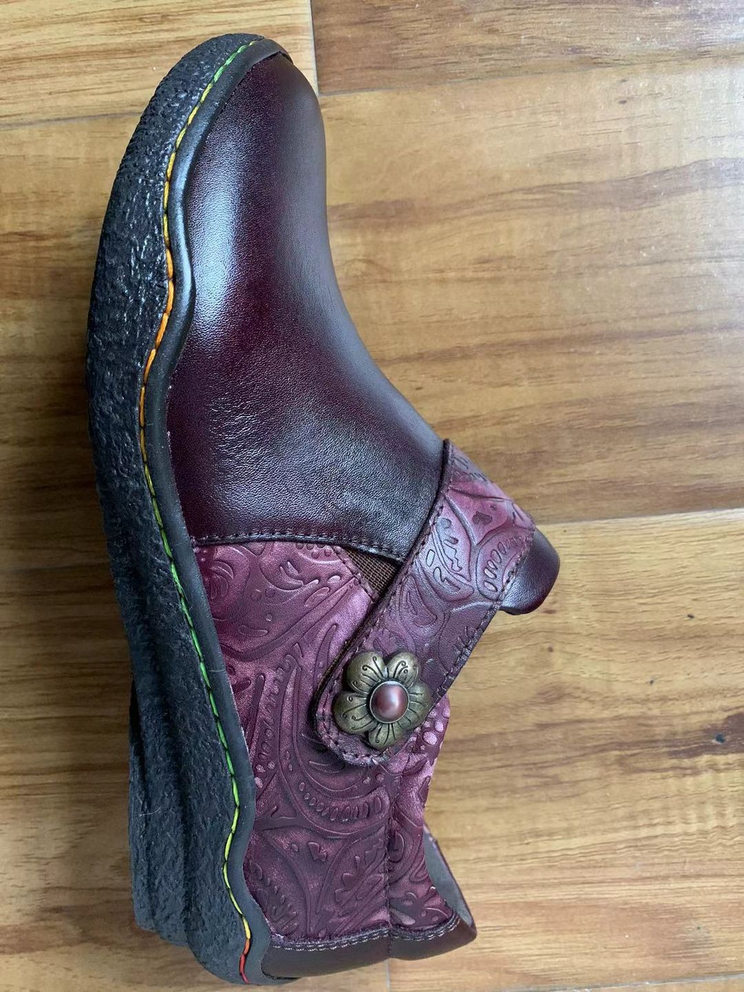 Customer photo review of Vintage Genuine Leather Comfy Flat Shoes