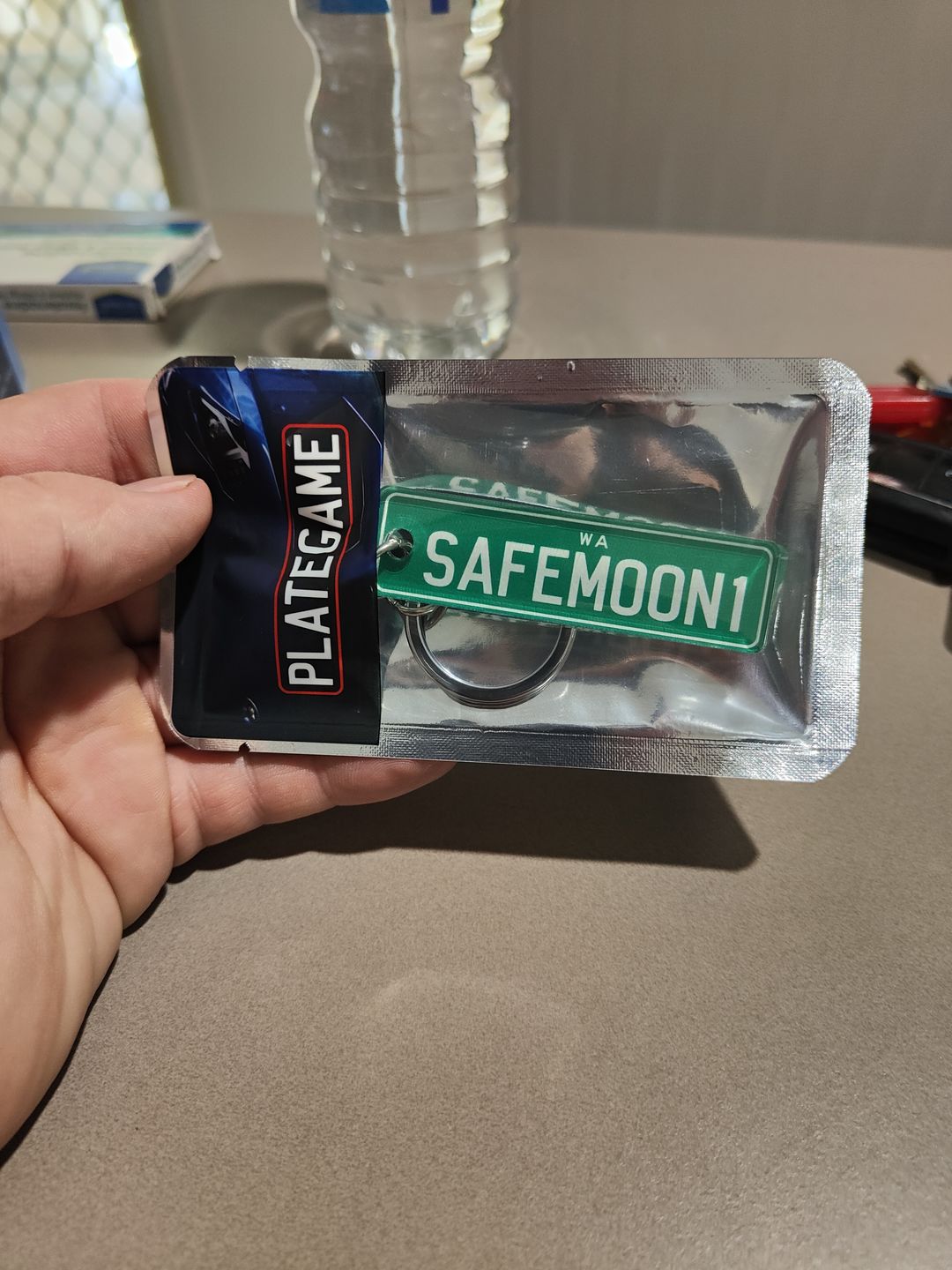 Customer photo review of WA Colour (Aluminium Style) Licence Plate Custom Keychain
