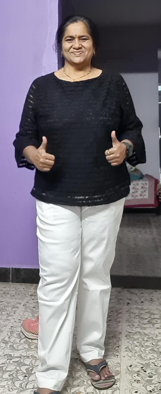 Customer photo review of White Formal Pant