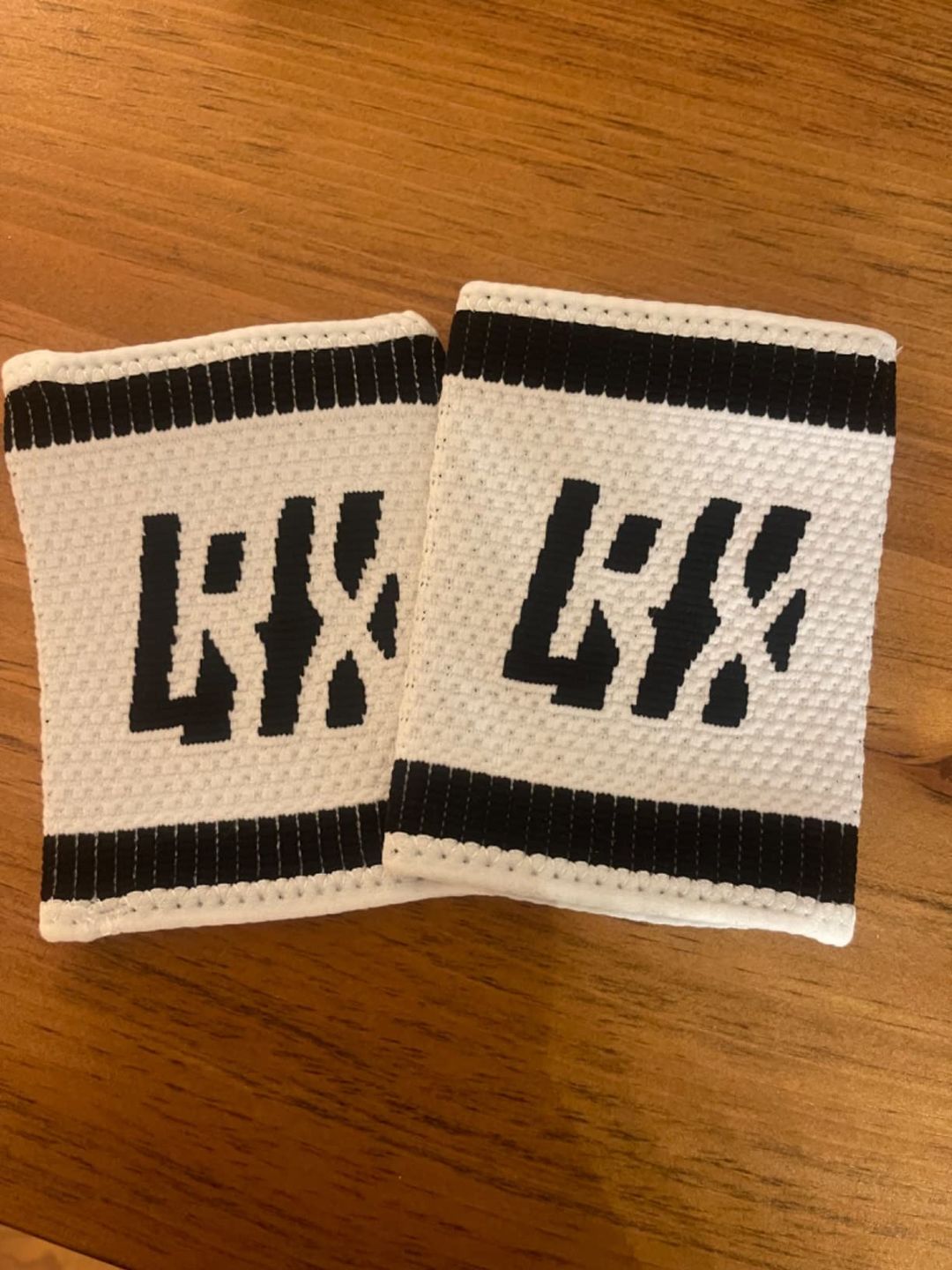 Customer photo review of LYFT-RX Wrist Sweatbands - 4PACK (Black/White)