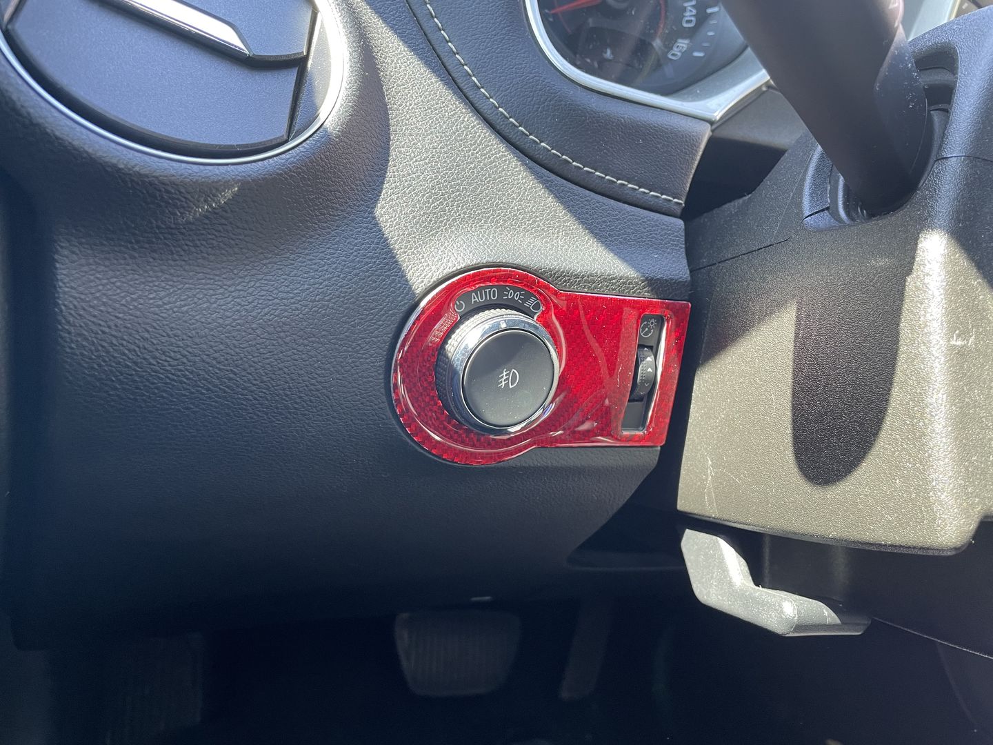 Customer photo review of Carbon Fiber Headlight Switch Button Panel Overlay for Chevrolet Camaro 2010-2015