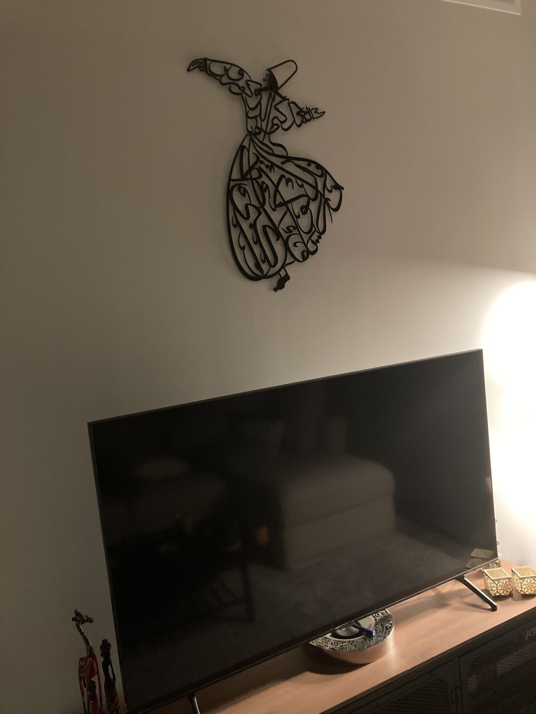 Customer photo review of Whirling Dervish Metal Islamic Wall Art