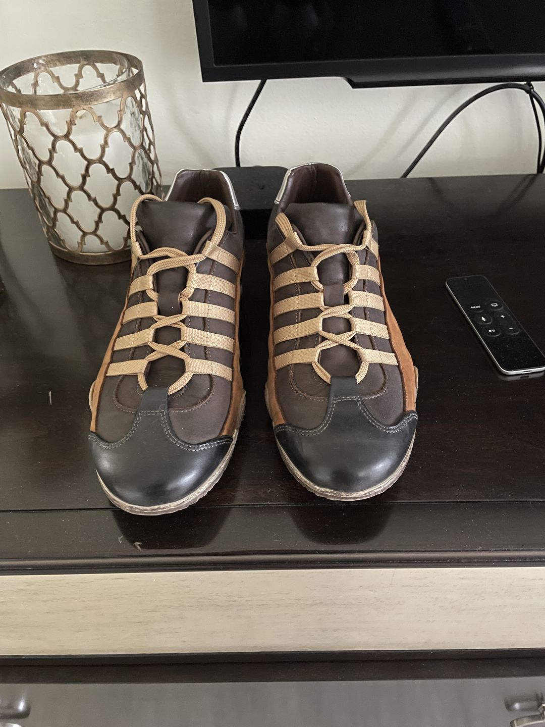 Customer photo review of Men's GrandPrix Sneaker in Designo Marron (Medium and Dark Brown)