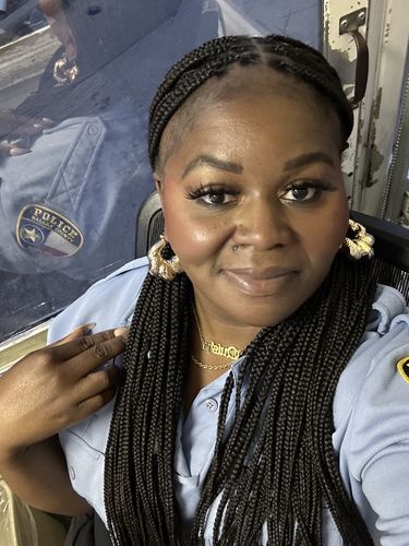 Customer photo review of Keisha Textured Hoops   - Only 2