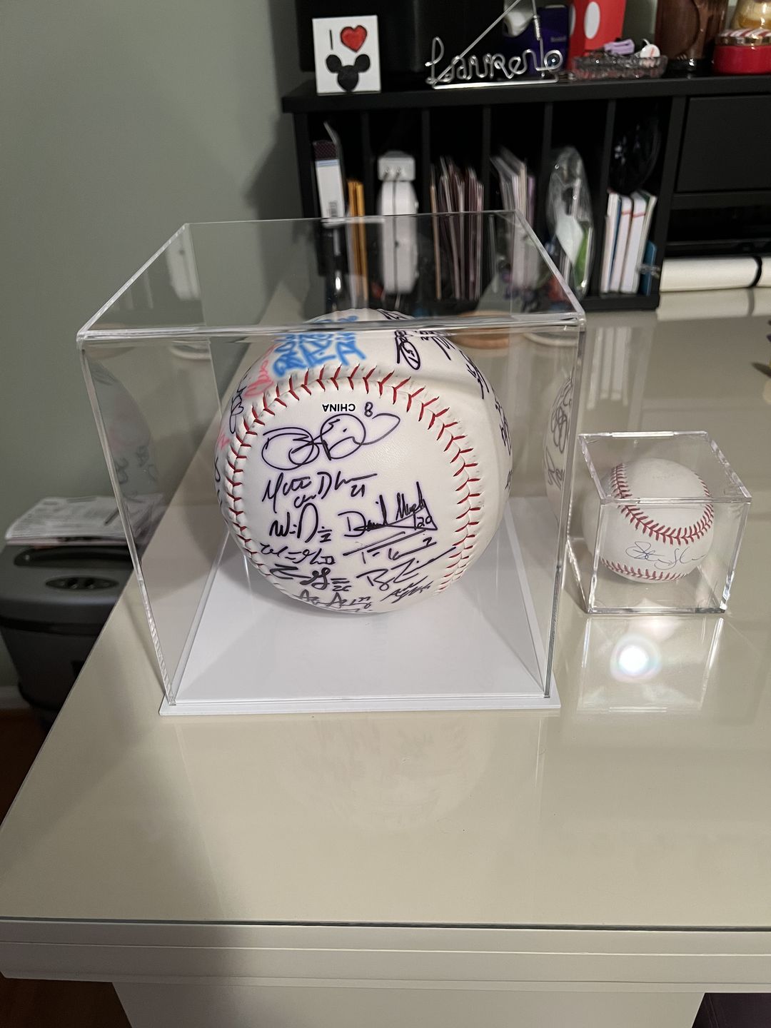 Customer photo review of Versatile Acrylic Display Cases with Double Sheet Base with Clear Case