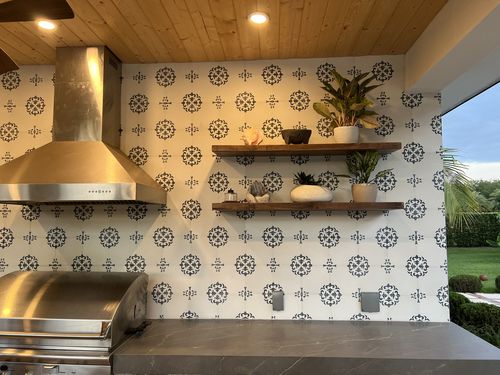 Customer photo review of Rustic Floating Shelves