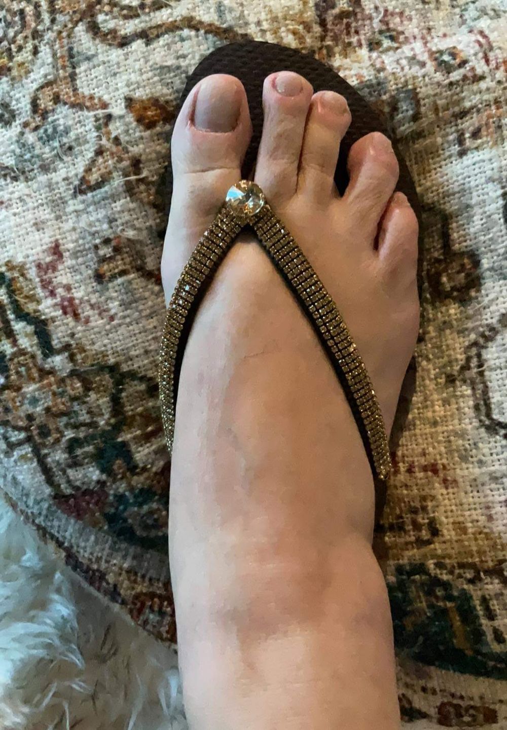 Customer photo review of Sparkler Flip Flops