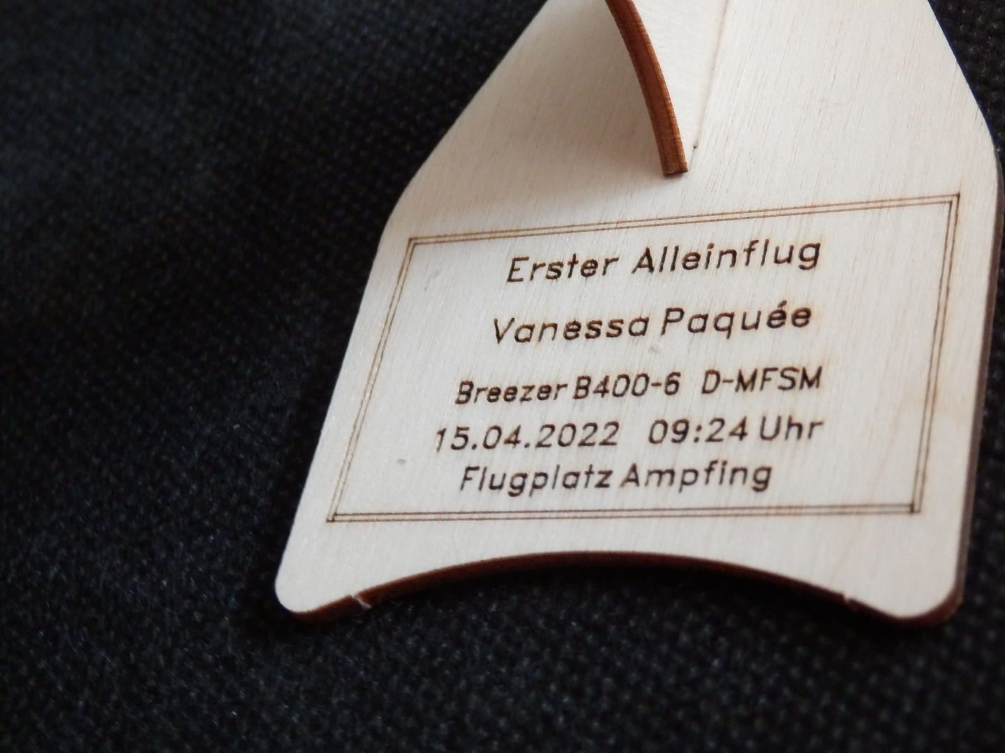 Customer photo review of Ständergravur
