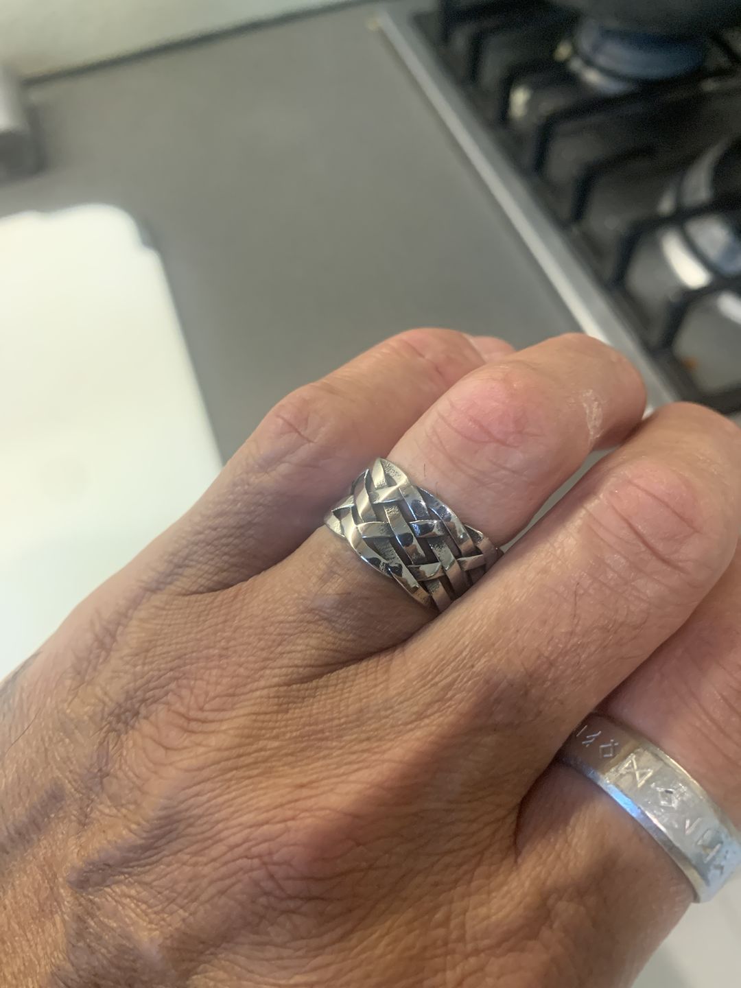 Customer photo review of Anillo Inter Wave - Acero Inox.