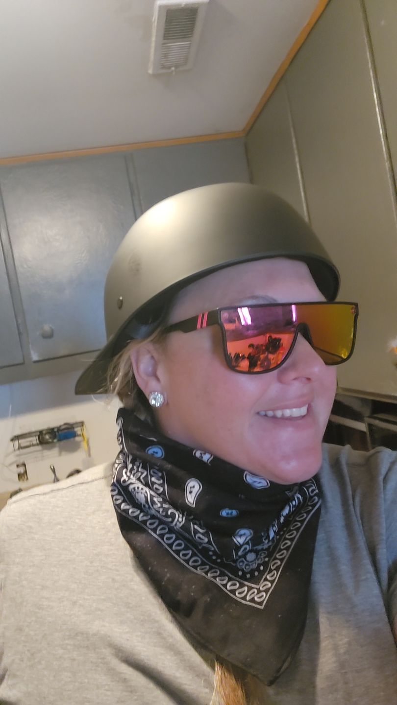 Customer photo review of LD Baseball Motorcycle Helmet