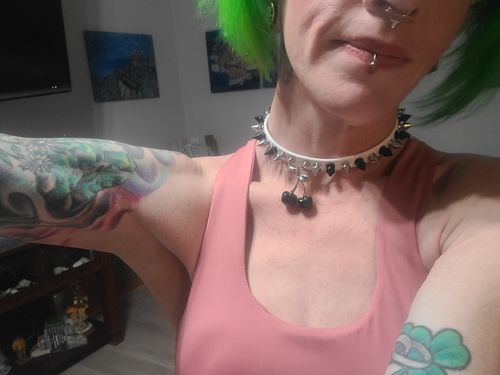 Customer photo review of Dark Cherry Choker
