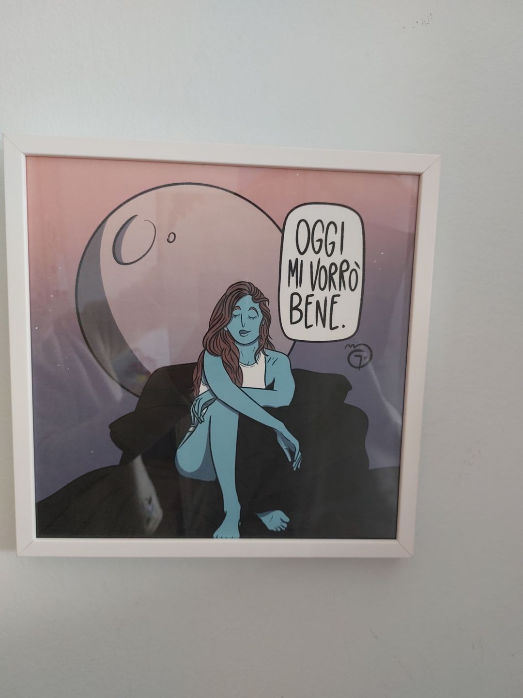 Customer photo review of Poster su cartoncino premium - Oggi mi vorrò bene