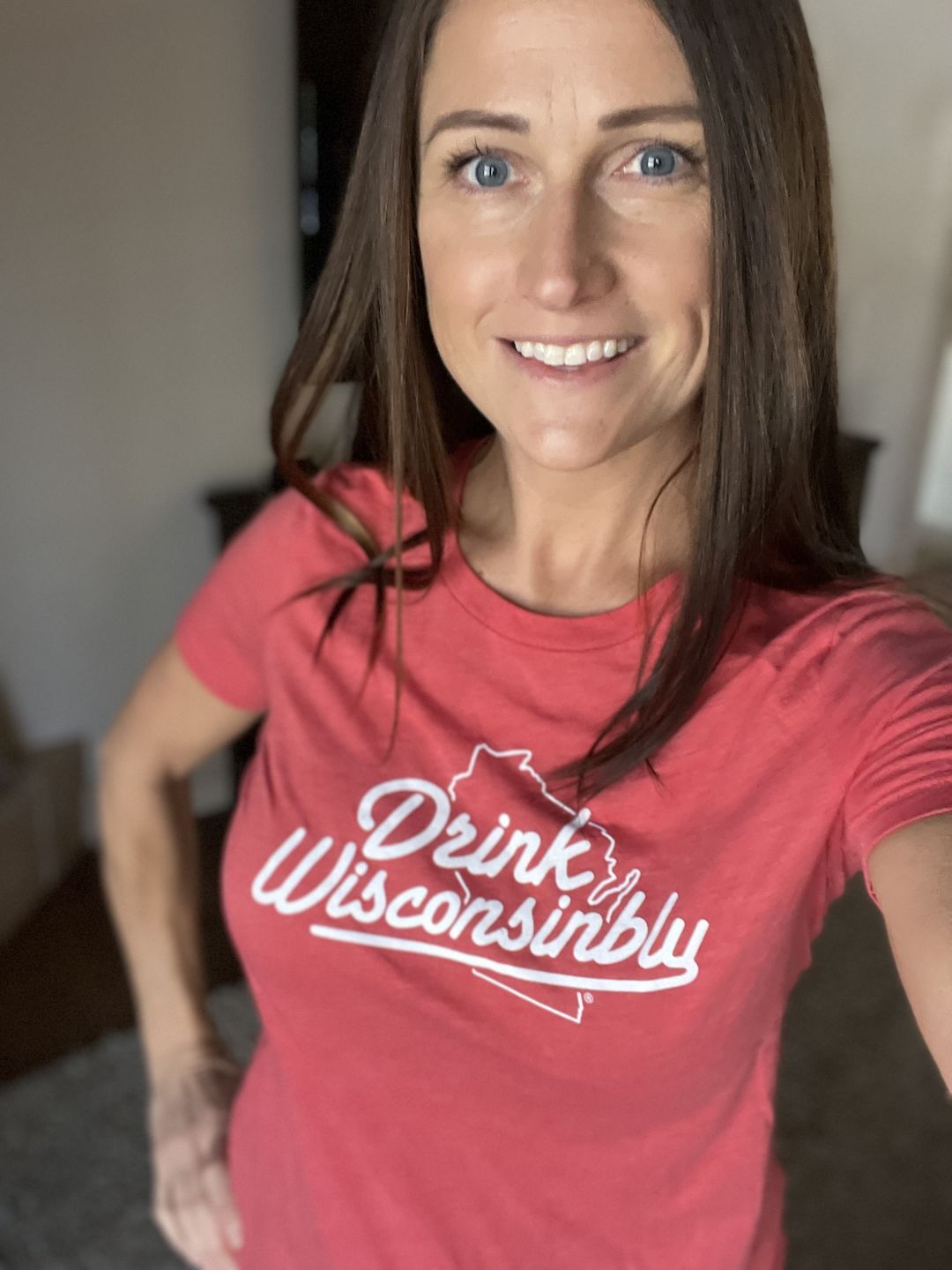 Customer photo review of Women's Red Heather T-Shirt