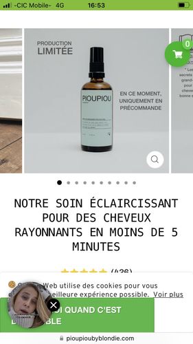 Customer photo review of Sérum nourrissant pour cheveux ternes