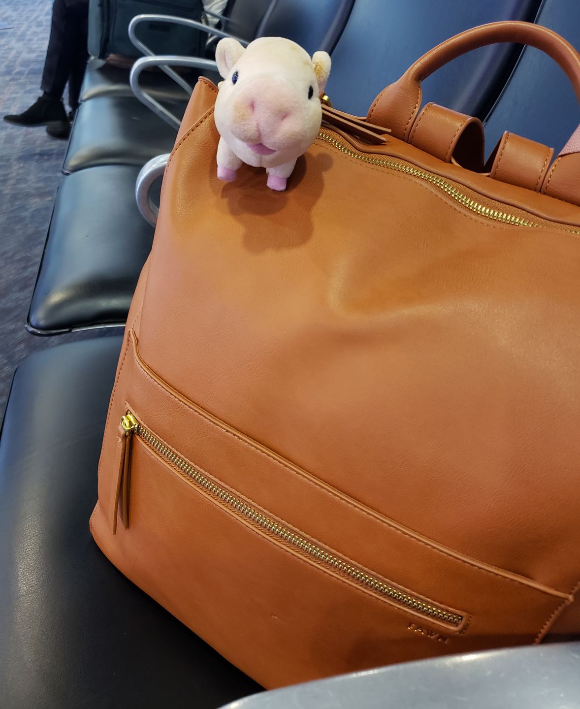 Customer photo review of The Square Diaper Bag - Brown