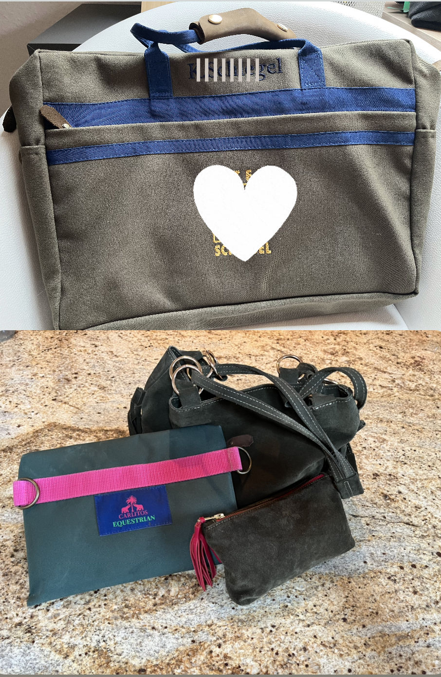 Customer photo review of Businesstasche -S- GREEN RIPS navy