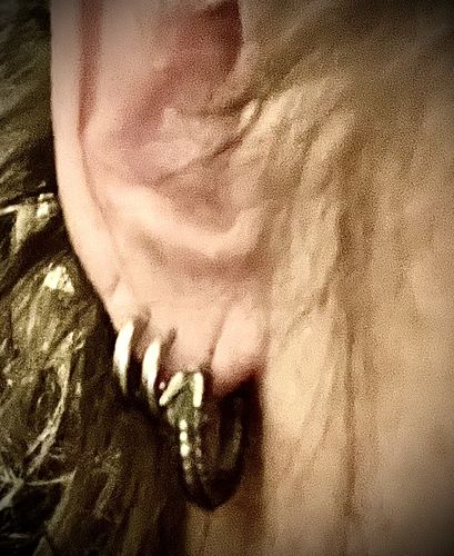 Customer photo review of Ouroboros Earrings