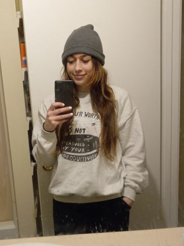 Customer photo review of Your Worth Is Not Measured By Your Productivity (Coffee Pot)