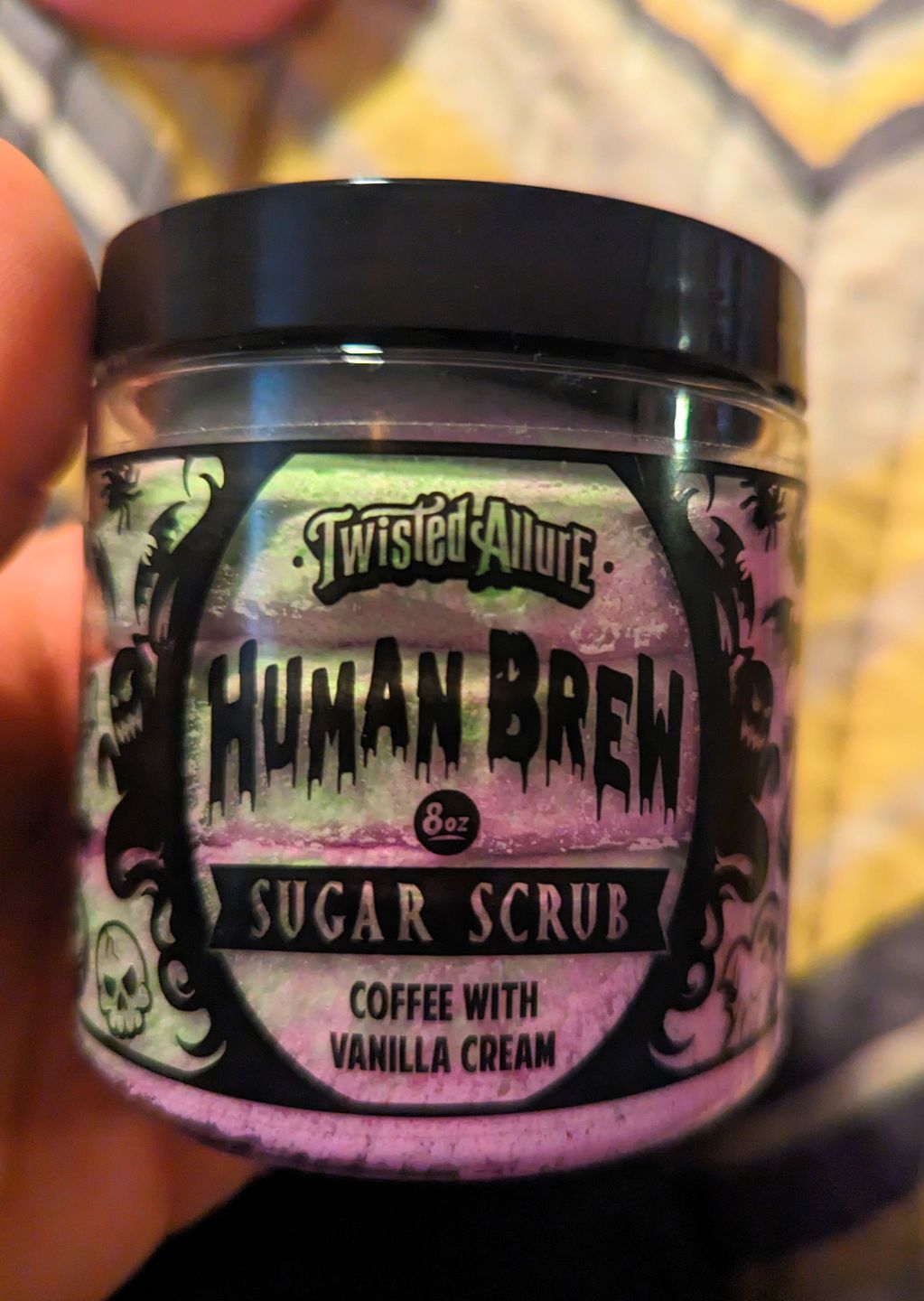 Customer photo review of Human Brew Sugar Scrub           (Coffee & Vanilla Cream)