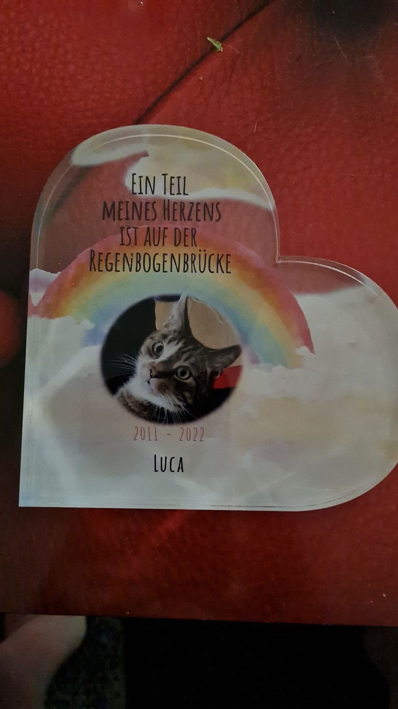 Customer photo review of Dein Foto mit Regenbogen - Individuelles Glasherz
