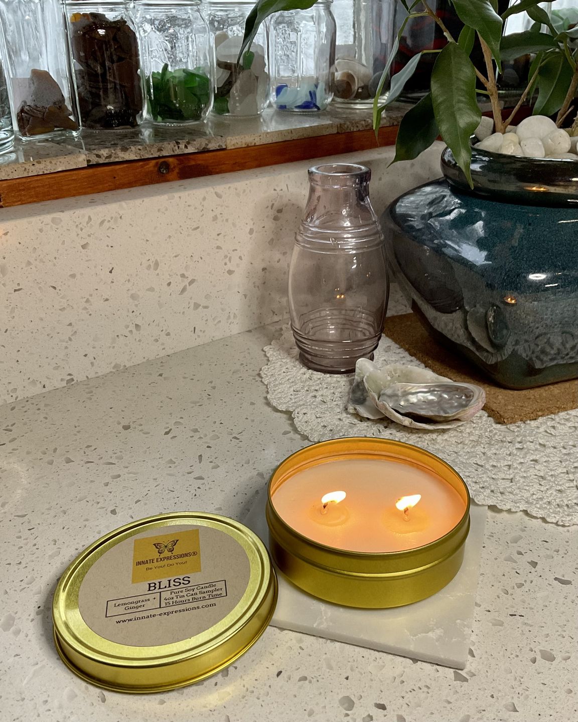 Customer photo review of Signature Candles Sampler Trio Tins