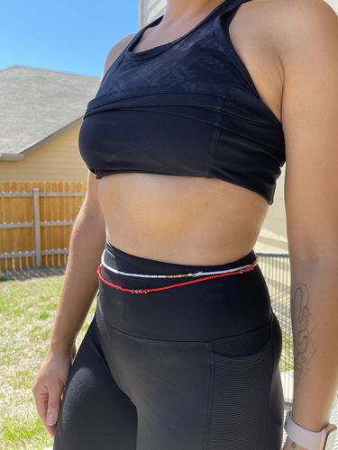 Customer photo review of Vibrations Tie On Waist Beads