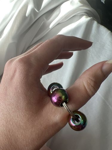 Customer photo review of The Galaxy Oil Slick Fidget
