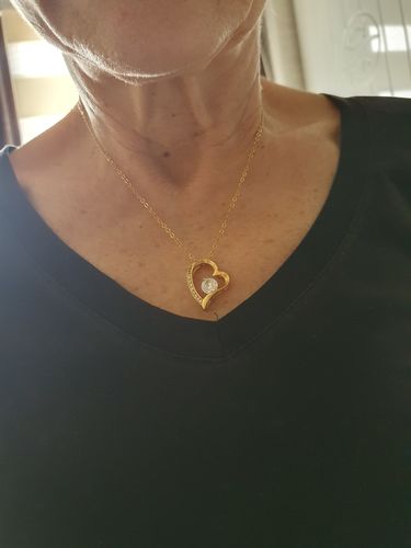 Customer photo review of Collier Amour Éternel - À la femme de ma vie - Je t'aime, pour toujours...
