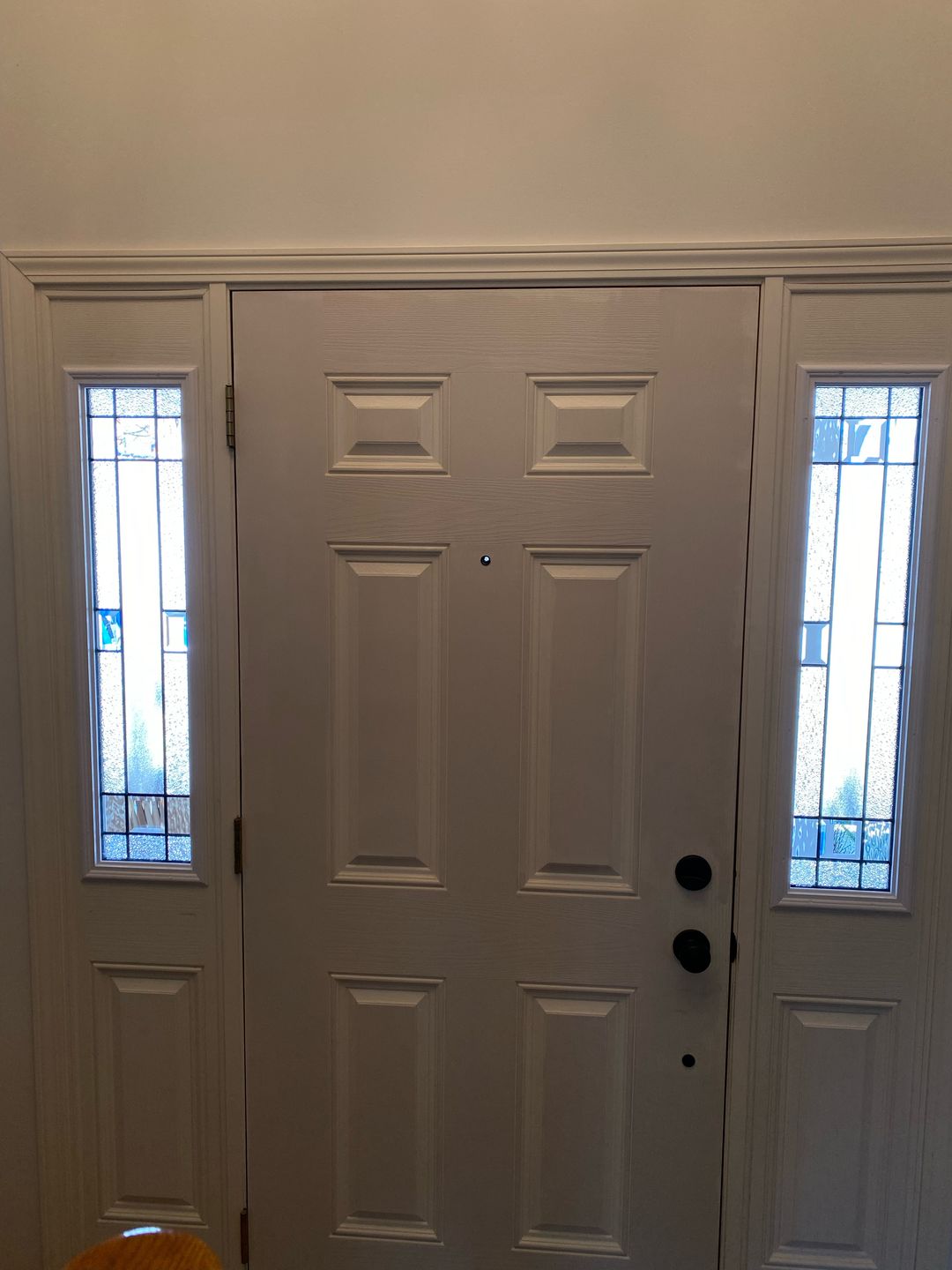 Customer photo review of Portland Glass and Frame Kit (Half Sidelite 10" x 38" Frame Size)