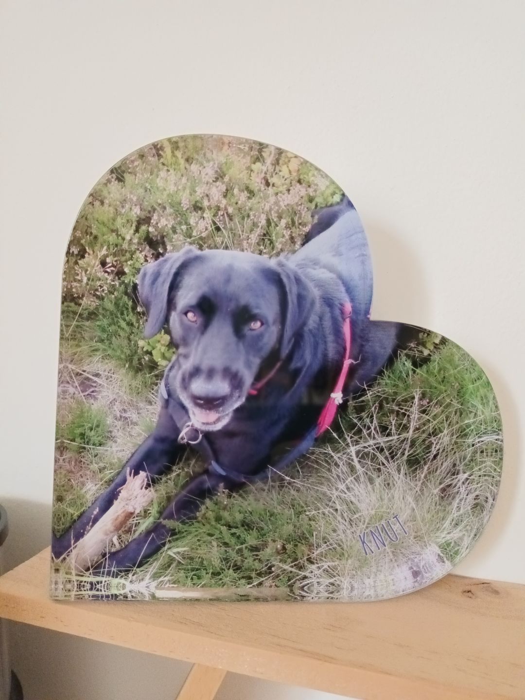 Customer photo review of Avec photo - Cœur en verre personnalisé
