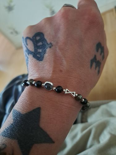 Customer photo review of Bracelet de chance et protection en pyrite & tourmaline | Argent 925
