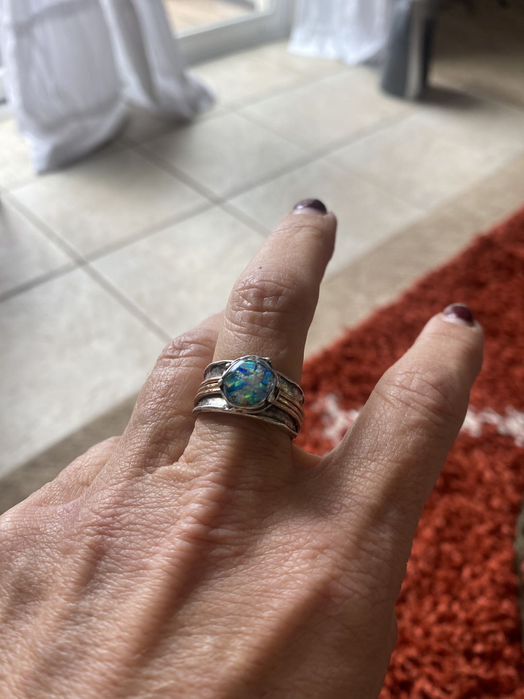 Customer photo review of Two Tone Spin Ring