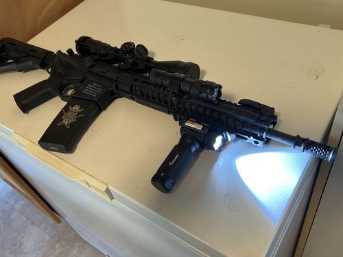 Customer photo review of Sniper GP01R Tactical Vertical Foregrip - 1000 Lumen LED Flashlight RED Laser Fit 20mm Picatinny Rail Mount