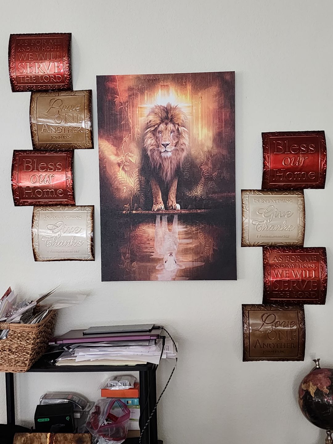 Customer photo review of Lion and Lamb Canvas Wall Art, Lion and Lamb Picture