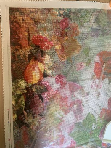 Customer photo review of 5D Diamond Painting AB Steine Blumenbad