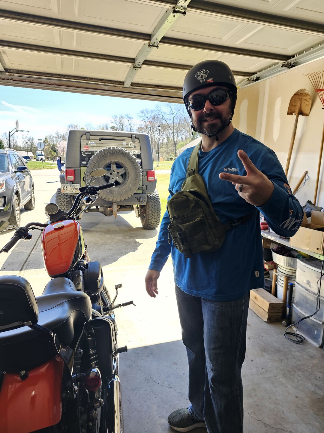 Customer photo review of LD Baseball Motorcycle Helmet